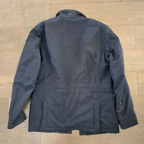 Hugo Boss Jacket Mens 42R Black with Blue Quilted Lining Designer - Picture 8 of 9